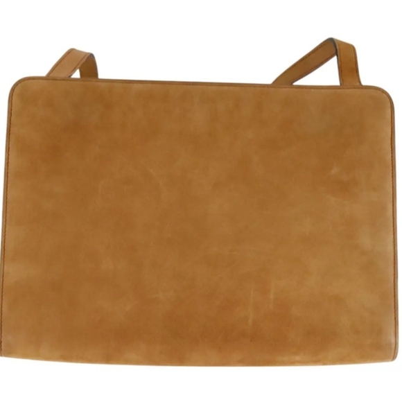 Salvatore Ferragamo Gancini Tan/Camel Vintage Suede  Leather Crossbody - Picture 2 of 15